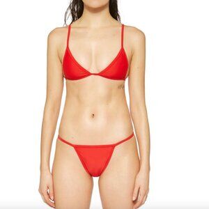 La Premiere Bottoms by Basic Swim in Red - Medium